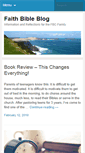 Mobile Screenshot of blog.faith-bible.net